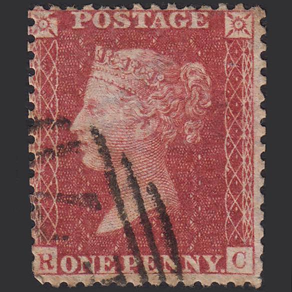 GB QV 1857 1d Rose-red (Plate 44) SG40-C10(1) RC GU