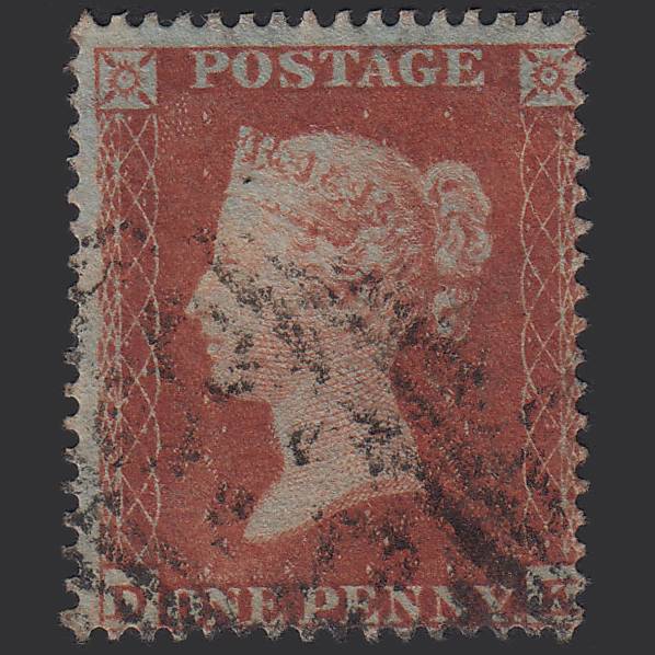 GB QV 1854 1d Red-brown (Plate 191) SG17-C1(1) DK GU