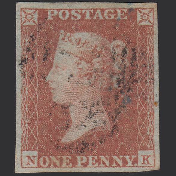 GB QV 1841 1d Red-brown (Plate 101) SG8-B1(1) NK GU 4M Imperf Light Cancel
