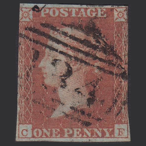 GB QV 1841 1d Red-brown (Plate 100) SG8-B1(1) CF GU Bristol 134