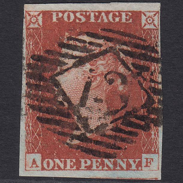 GB QV 1841 1d Red-brown (Plate 66) SG8-B1(1) AF FU 4 Margins London IS 13