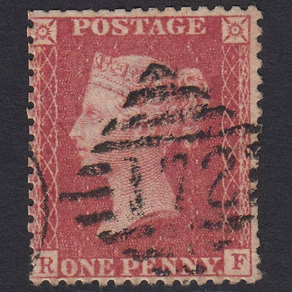 GB QV 1857 1d Rose-red (Plate 36) SG40-C10(1) RF GU Derry 172