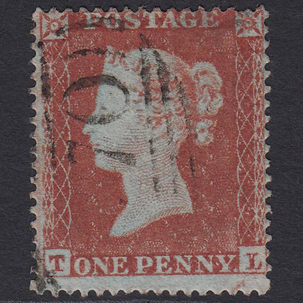 GB QV 1854 1d Red-brown (Plate 198) SG17-C1(1) TL GU Misperf