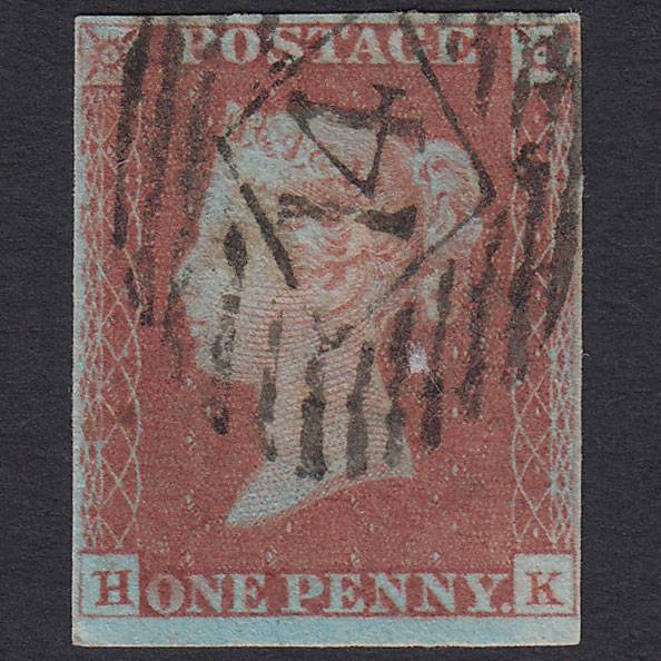 GB QV 1841 1d Very Blued Pl 73 SG8a-B1(2) HK FU 4 Margins London IS 14