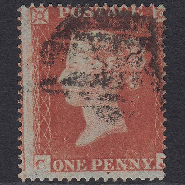 GB QV 1854 1d Red-brown (Plate 167) SG17-C1(1) CJ GU Misperf