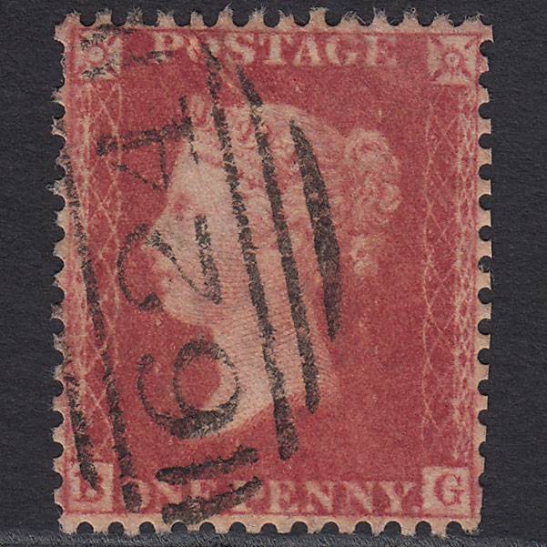 GB QV 1857 1d (Plate 60) SG40-C10(1) BG GU Poole 624 Perfect Centring