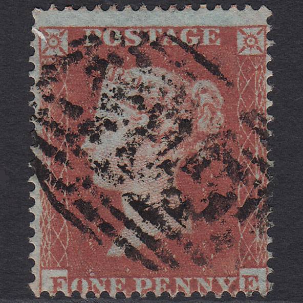 GB QV 1854 1d Red-brown (Plate 166) SG17-C1(1) FE GU