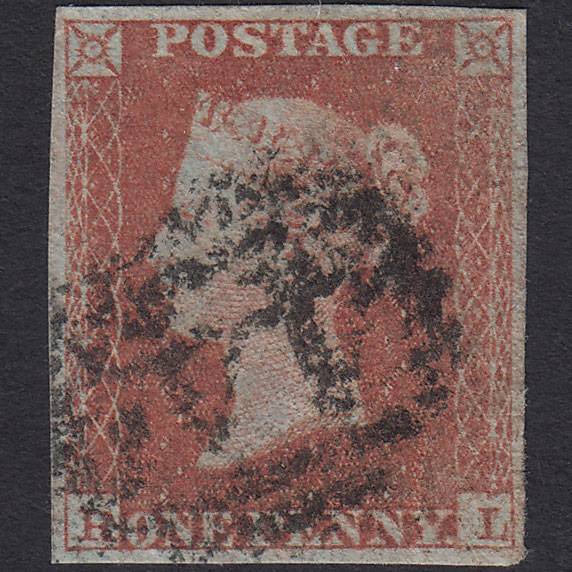 GB QV 1841 1d Red-brown (Plate 167) SG8-B2(1) RL GU 4 Margins