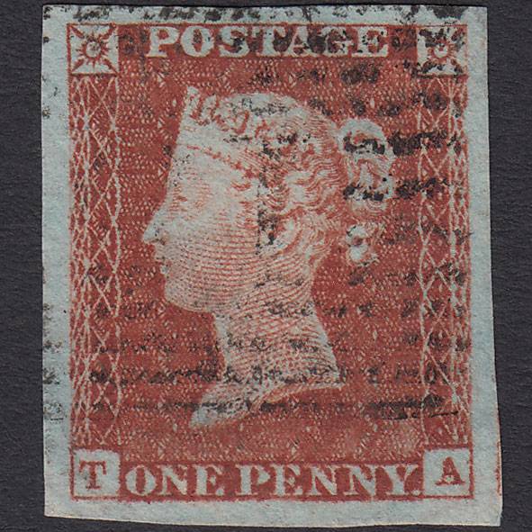 GB QV 1841 1d Pl 36 SG8-B1(1) TA VFU Miss Imprim 4 Huge Margins Scotland