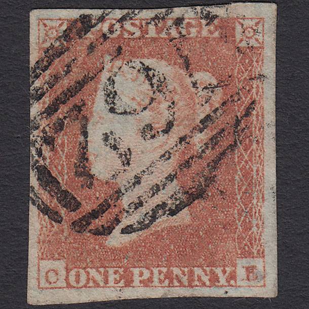 GB QV 1841 1d Red-brown Pl 113 SG8-B1(1) CE GU 4 Margins Swaffham 762