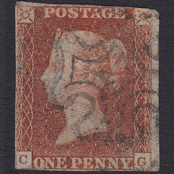 GB QV 1841 1d Red-brown Penny Black (Plate 9) SG7-A2 CG GU Maltese Cross
