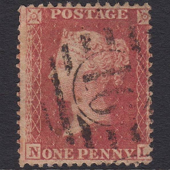 GB QV 1857 1d Rose-red (Plate 60) SG40-C10(1) NL GU London D&S 91 Misperf