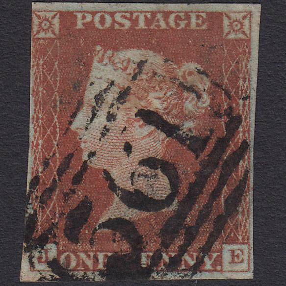 GB QV 1841 1d Red-brown (Plate 39) SG8-B1(1) JE FU 4 Margins Newport 561
