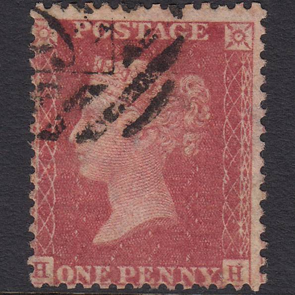 GB QV 1857 1d (Plate 66) SG40-C10(1) HH GU London IS Cancel Misperf