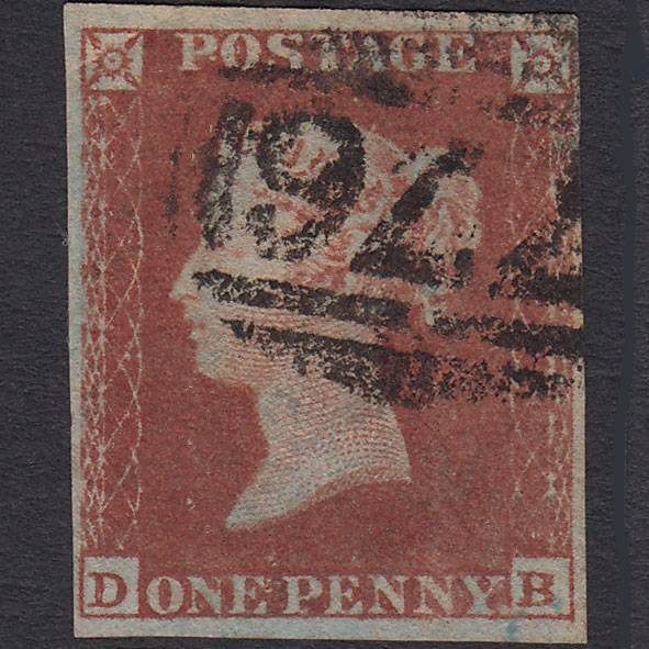 GB QV 1841 1d Red-brown (Plate 160) SG8-B2(1) DB FU 4 Margins Taunton 776