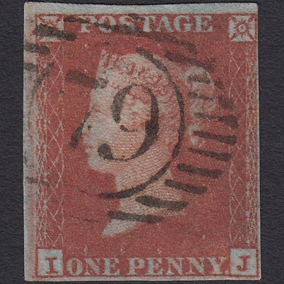 GB QV 1841 1d Red-brown Pl 132 SG8-B2(1) IJ FU 4 Margins London D&S 79