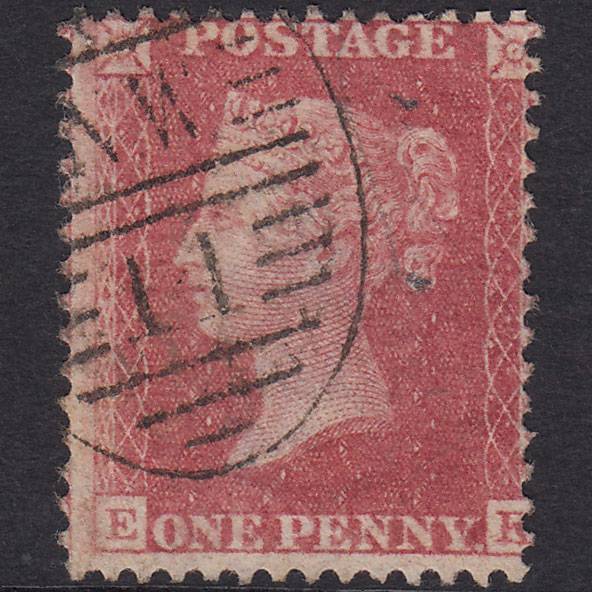 GB QV 1857 1d (Plate 59) SG39-C10(3) EK FU London D&S NW14 Misperf