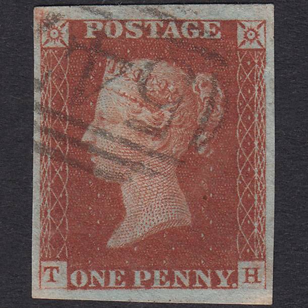 GB QV 1841 1d Red-Brown Plate 67 SG8-B1(1) TH FU 4M Stoke-On-Trent 547