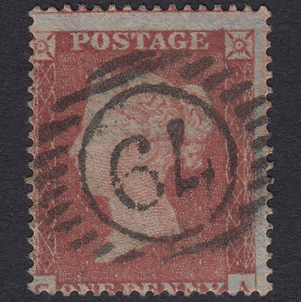 GB QV 1854 1d Red-Brown SG17-C1(1) ?A FU 79 Misperf