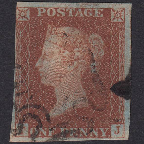 GB QV 1841 1d Pl 14 SG8-B1(1) Const Var TJ FU Missing Imprimatur Nr 4M MX