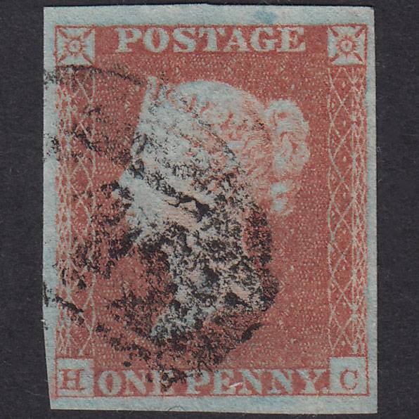 GB QV 1841 1d Red-Brown Plate 113 SG8-B1(1) HC FU 4 Good Margins