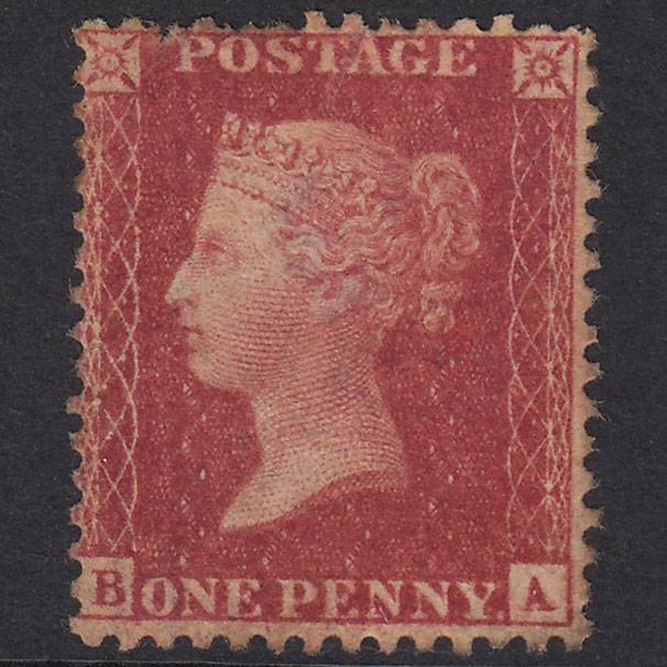 GB QV 1857 1d Rose-Red Plate 52 SG40-C10(1) BA GOOD M MINT