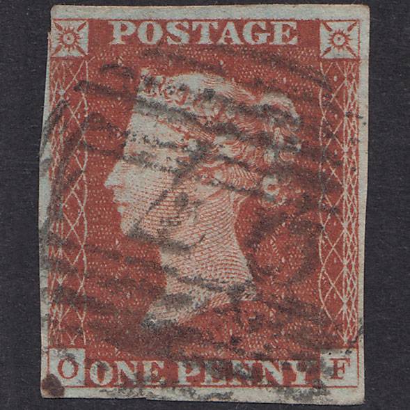 GB QV 1841 1d Red-Brown Plate 41 SG8-B1(1) OF GU Nr 4 Margins Arundel 27