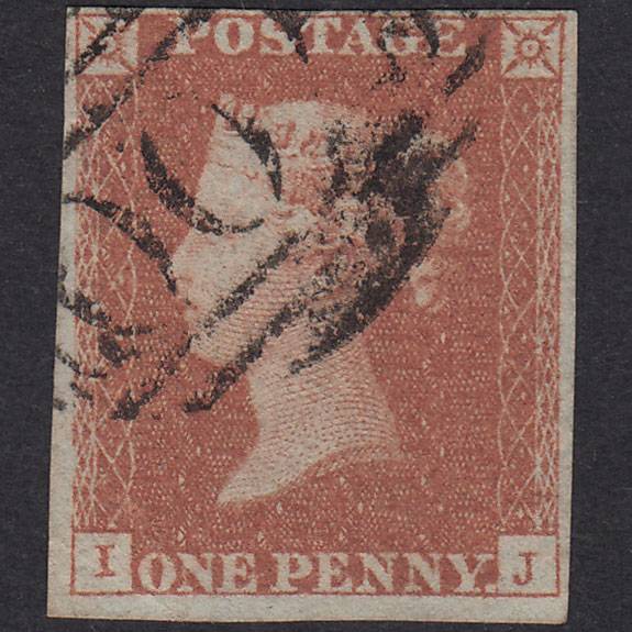 GB QV 1841 1d Red-Brown Plate 101 SG8-B1(1) IJ FU 4 Margins Sheffield 700