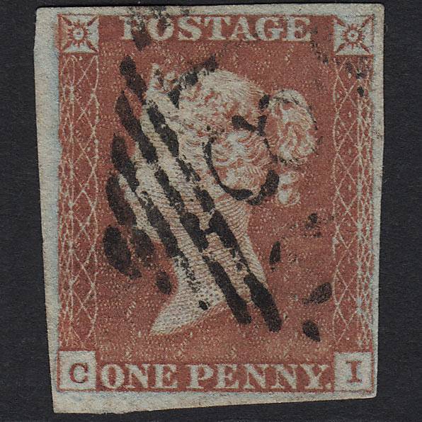 QV 1841 1d Red-brown (Plate 53) SG8-B1(1) CI GU Dublin 186 4M Imperf
