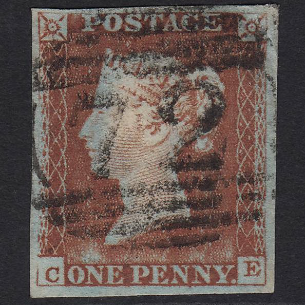QV 1841 1d (Plate 53) SG9-B1(3) CE FU Billericay 72 4M V Worn Impression