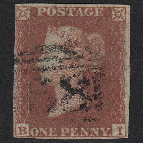 GB QV 1841 1d Red-brown (Plate 160) SG8-B2(1) BI GU nr 4 Margins