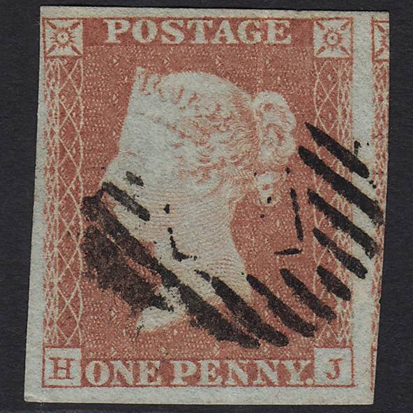 GB QV 1841 1d Red-brown (Plate 112) SG8-B1(1) HJ GU London IS Cancel 4M