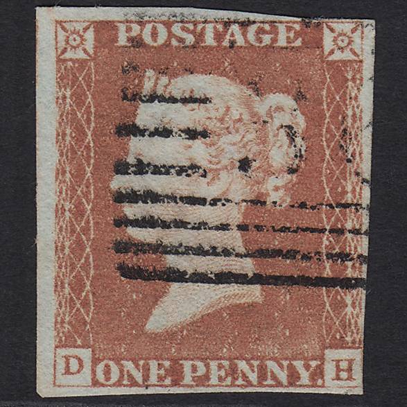 GB QV 1841 1d Red-brown (Plate 57) SG8-B1(1) DH FU in Scotland nr 4 Margins