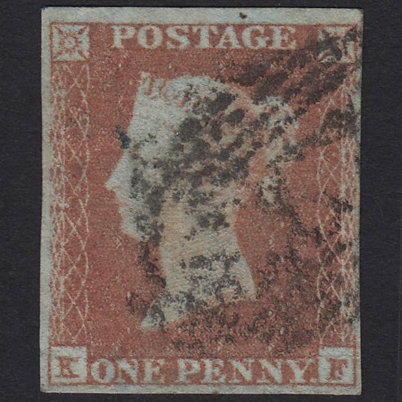 GB QV 1841 1d Red-brown (Plate 89) SG8-B1(1) KF GU 4 Margins