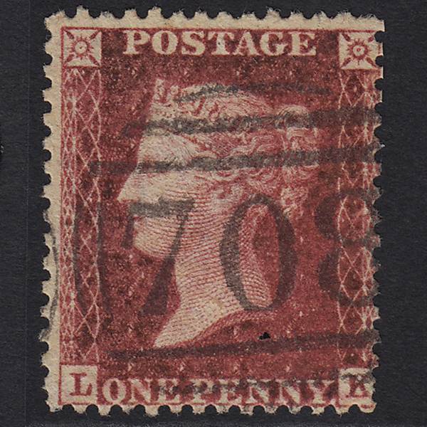 GB QV 1857 1d Deep Rose-red (Plate 41) SG41-C10(4) LK GU Shrewsbury 708