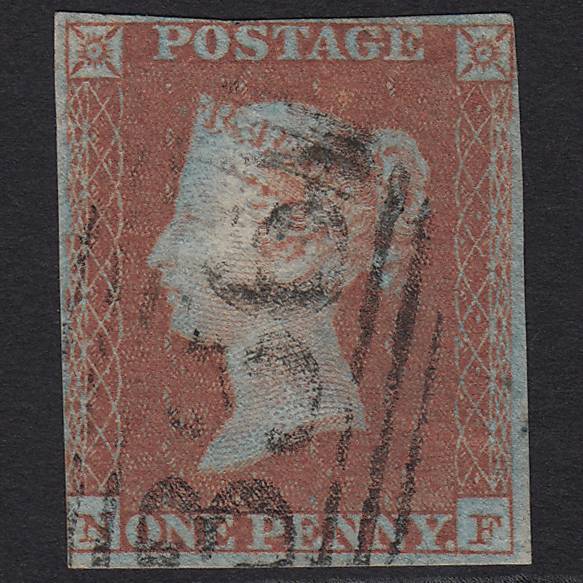 GB QV 1841 1d Red-brown (Plate 111) SG8-B1(1) NF FU Harleston 336 nr 4M