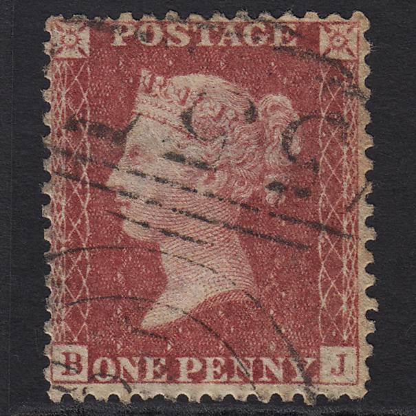 GB QV 1857 1d Rose-red (Plate 43) SG40-C10(1) BJ GU Newmarket 557