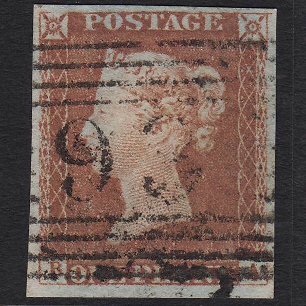 GB QV 1841 1d Red-brown (Plate 64) SG8-B1(1) BA FU 4 Margins Scotland