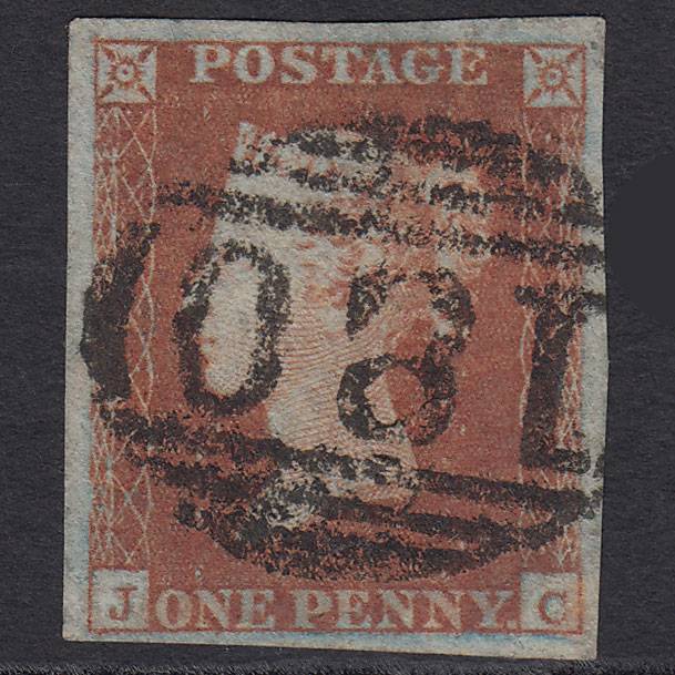 GB QV 1841 1d Red-brown (Plate 109) SG8-B1(1) JC GU 4 Margins Chester 180