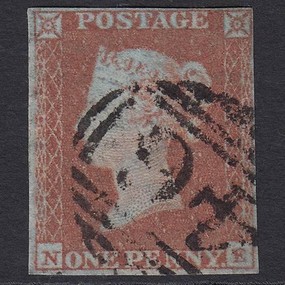 GB QV 1841 1d Red-brown (Plate 103) SG8-B1(1) NE GU 4 Margins