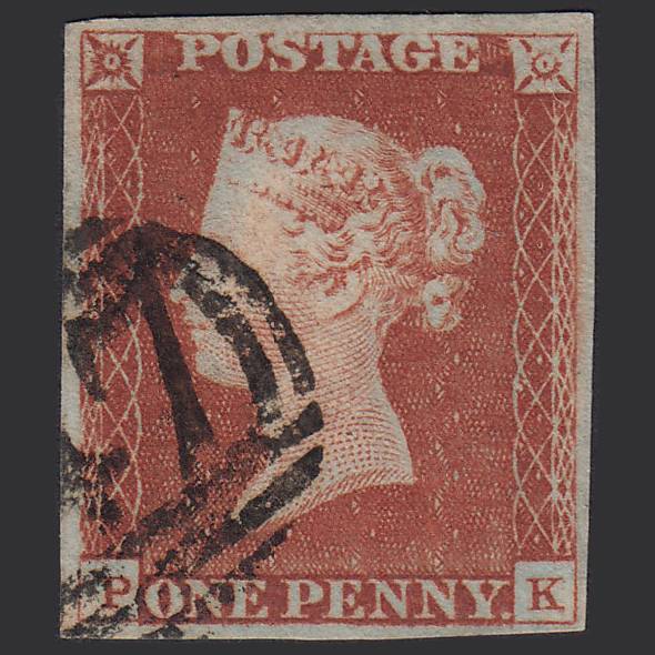 GB QV 1841 1d Red-brown (Plate 60) SG8-B1(1) PK VFU 4 Good Margins