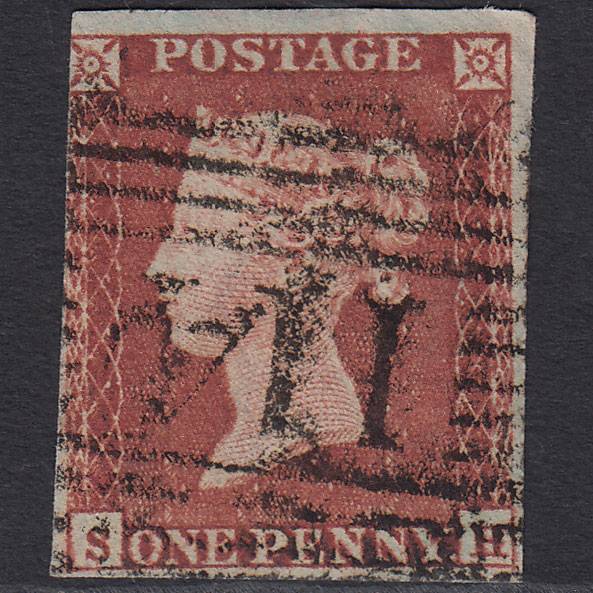 GB QV 1841 1d Deep Red-brown (Plate 157) SG10-B2(1) SH GU 3m Dundee 114