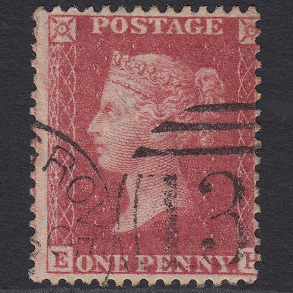 GB QV 1857 1d Rose-red (Plate 47) SG40-C10(1) EH FU Bromsgrove 139 Misperf