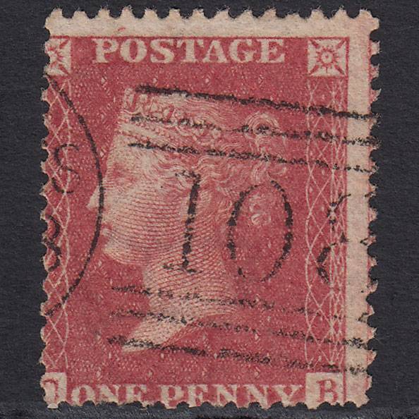 GB QV 1857 1d Rose-red (Plate 48) SG40-C10(1) CB GU Dumfries 108 Misperf