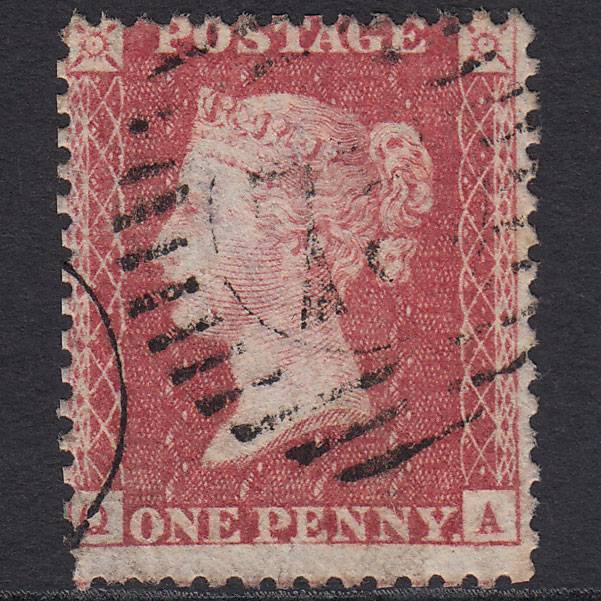GB QV 1857 1d (Plate 59) SG40-C10(1) QA GU London D&S Cancel Misperf