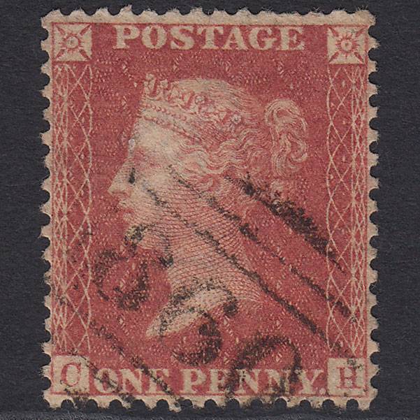 GB QV 1857 1d Rose-red (Plate 56) SG40-C10(1) CH FU Wellington 860