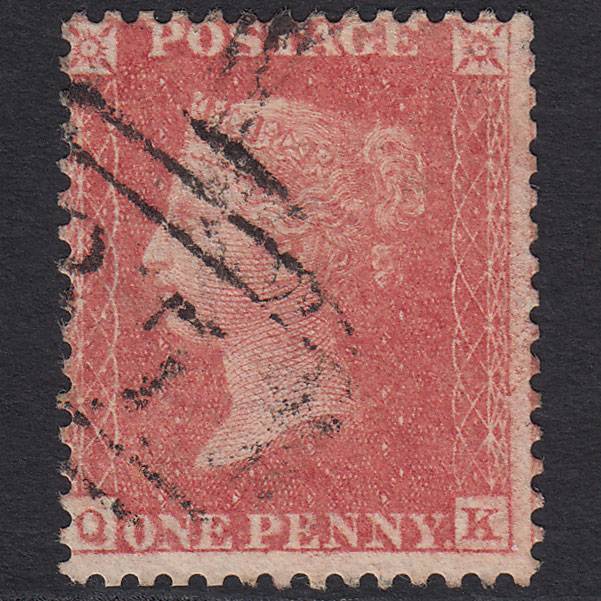 GB QV 1857 1d Pale Red Transitional (Plate 48) SGC9(3) QK FU