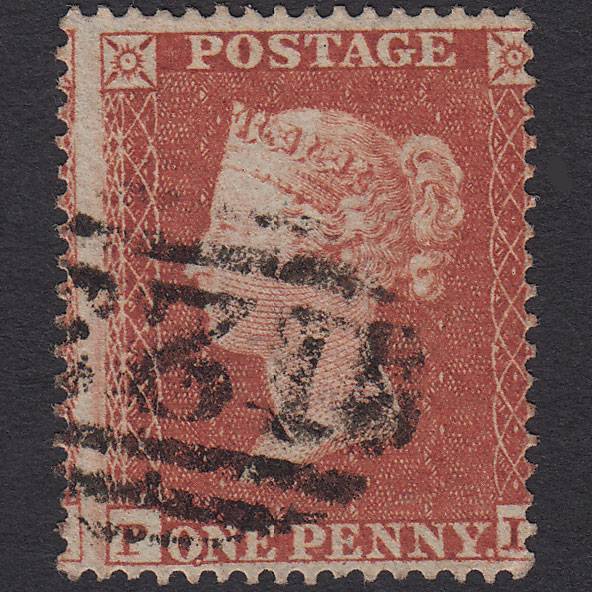 GB QV 1854 1d (Plate 202) SG17-C1(1) PI FU Bridgwater 123 Large Misperf