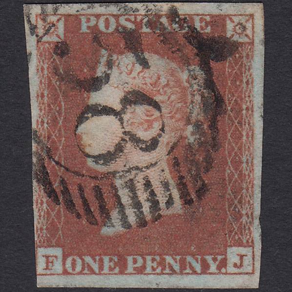 GB QV 1841 1d Red-brown (Plate 91) SG8-B1(1) FJ FU nr 4M London D&S 58