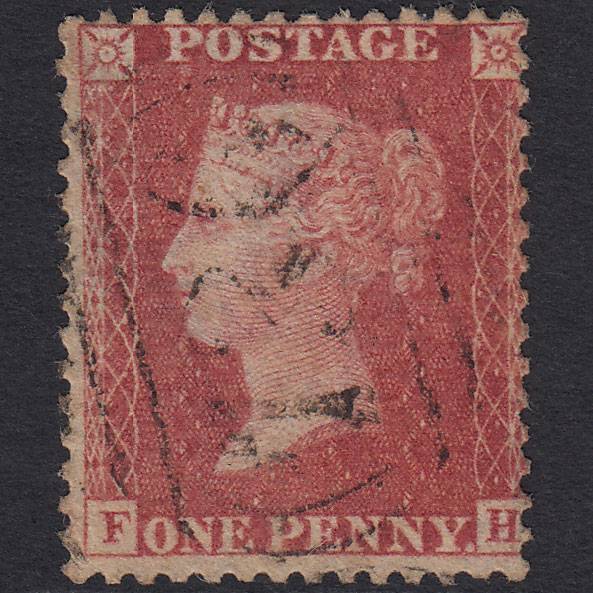 GB QV 1857 1d Rose-red (Plate 42) SG40-C10(1) FH FU Stockton 736